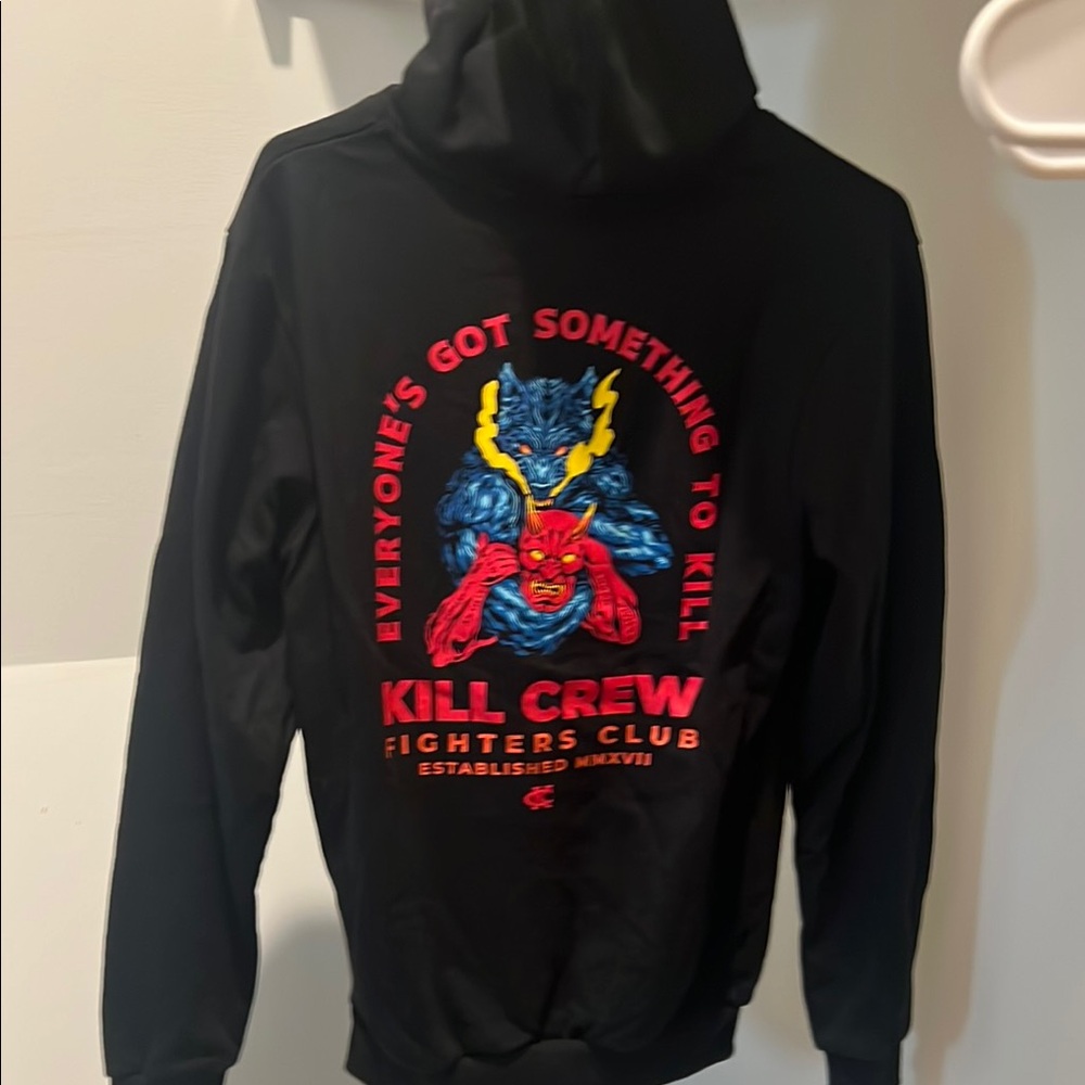 Women’s Adult Small Kill Crew Black and Red Sweatshirt Hoodie - Picture 2 of 3